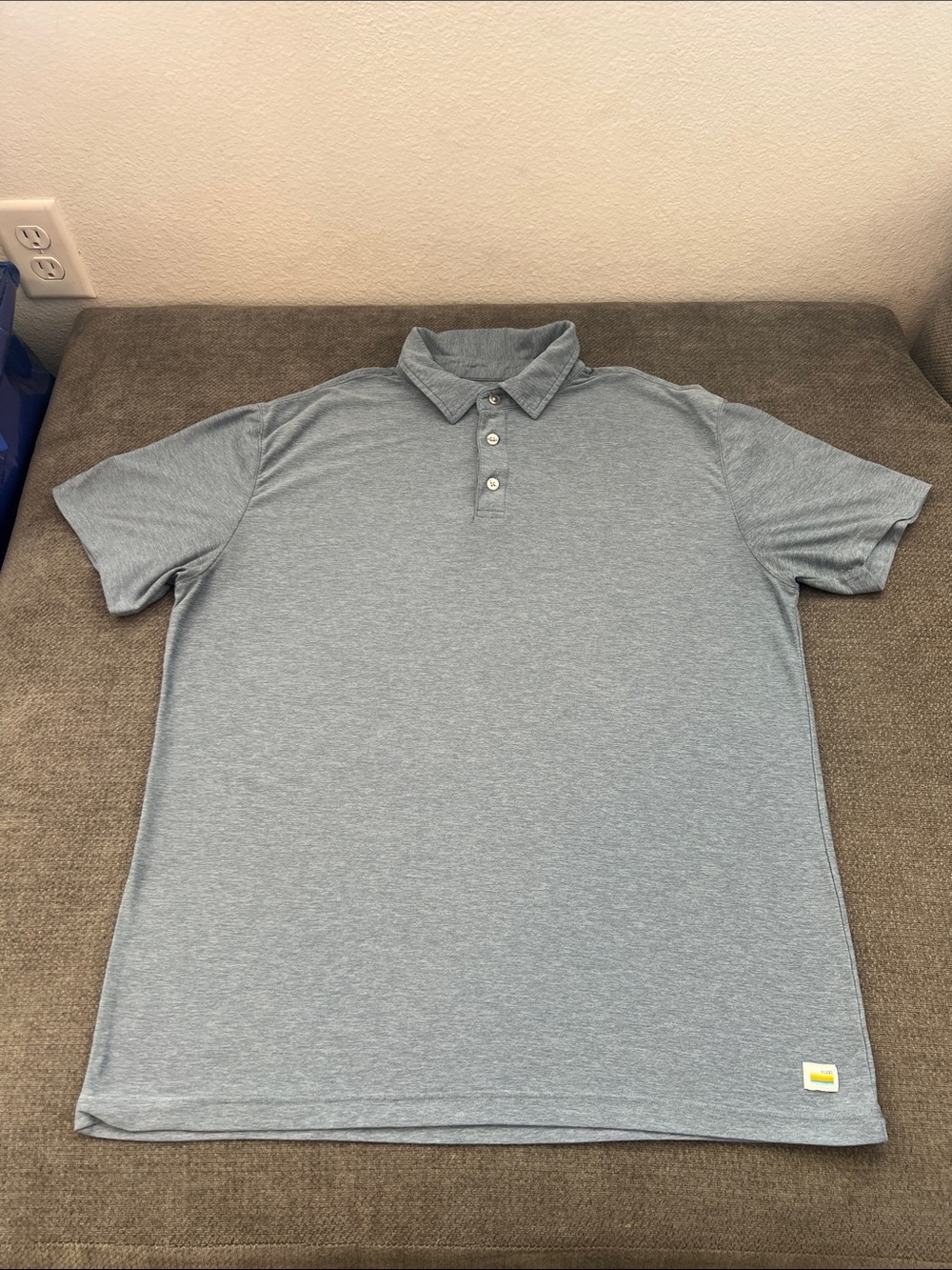 Vuori Heather Blue light Polo Shirt - Short Sleeve Performance